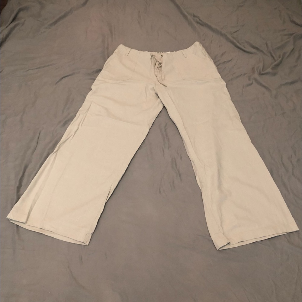 Wide Leg Linen Blend Pants NWOT